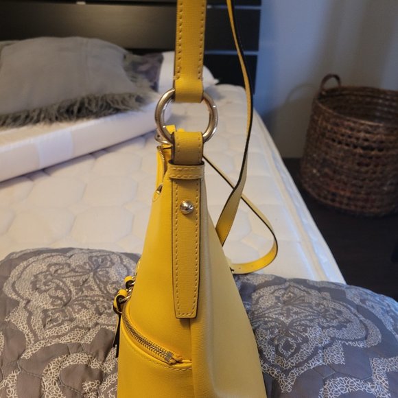 Dooney & Bourke Saffiano Alyssa Large Crossbody Shoulder Bag --Dandelion - Picture 10 of 16